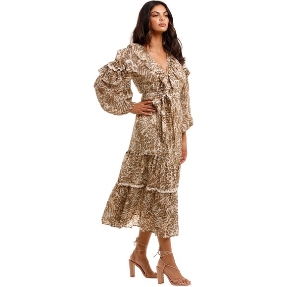 NWT  Spell & the Gypsy Collective Leopard Print Ada Gown - Picture 3 of 17